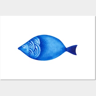 Blue fish Posters and Art